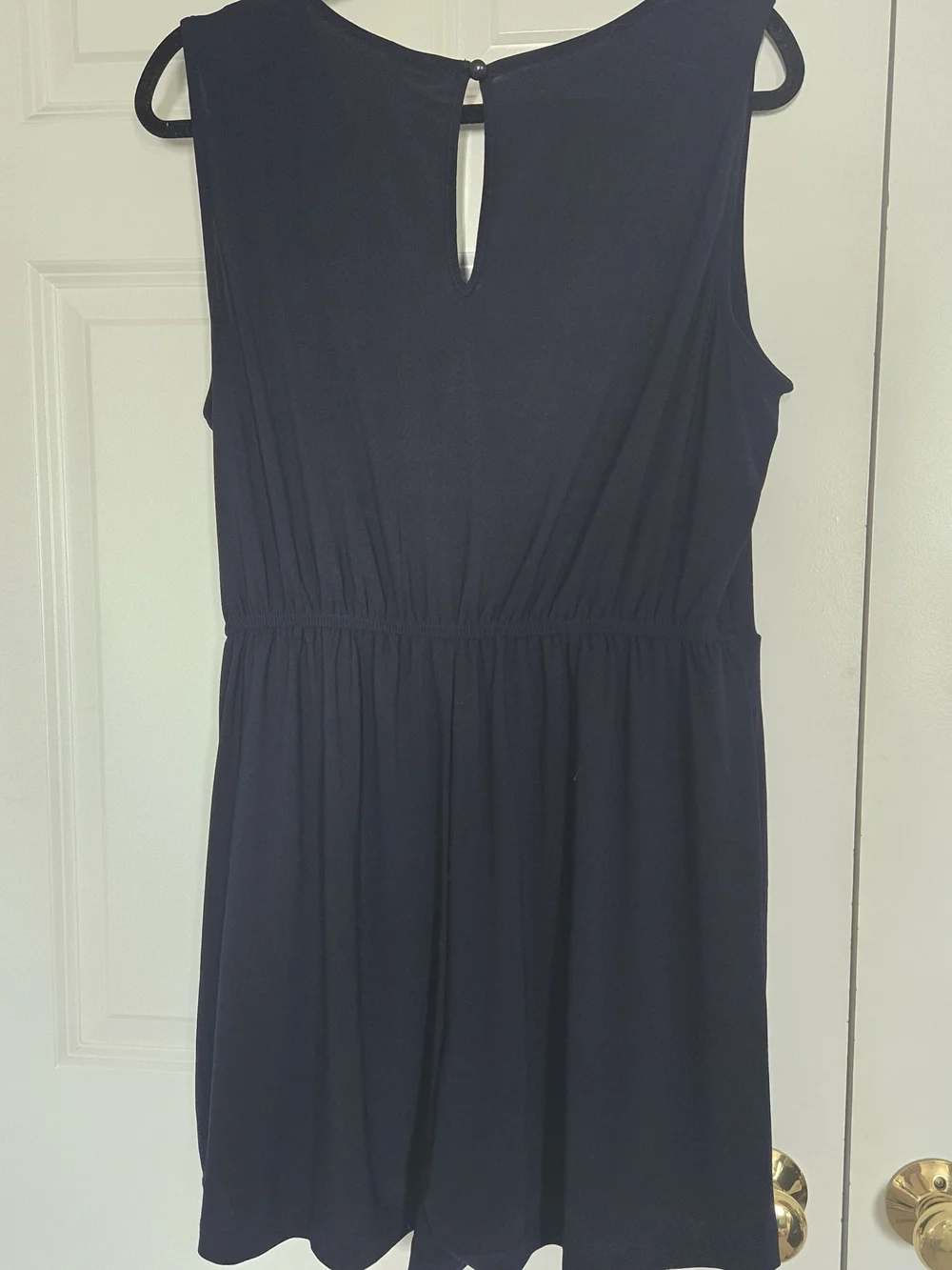 NWT Emma & Michele Navy Sleeveless Wrap Romper with Side Tie